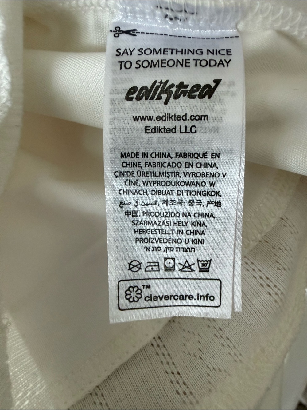 Edikted Pointelle Ruffle Mini Dress - Picture 8 of 8